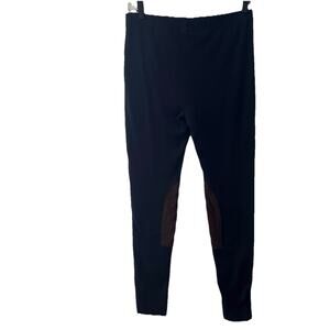Lauren Ralph Lauren Leggings size C Blue Faux Suede Patch Equestrian Style NEW M